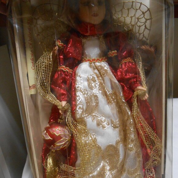 NIB COLLECTORS CHOICE LIMITED EDITION CHRISTMAS GOLD ANGEL WINGS 16" DOLL w/ COA - Picture 5 of 14